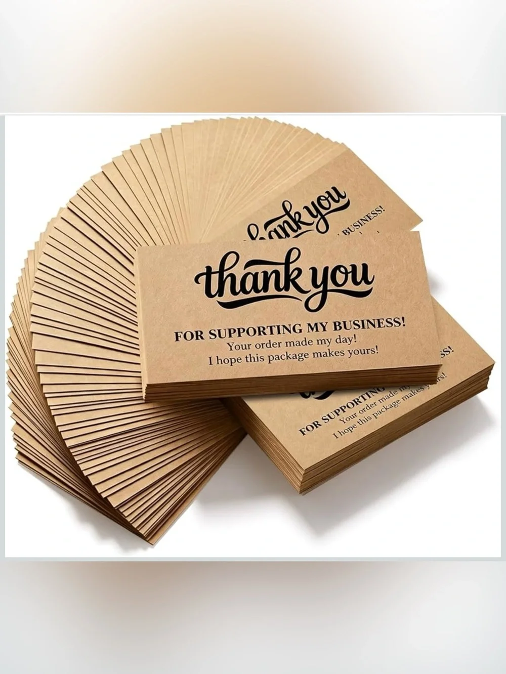 35 2x3.5in THANK YOU FOR SUPPORTING MY BUSINESS Cards - Your order made my day!